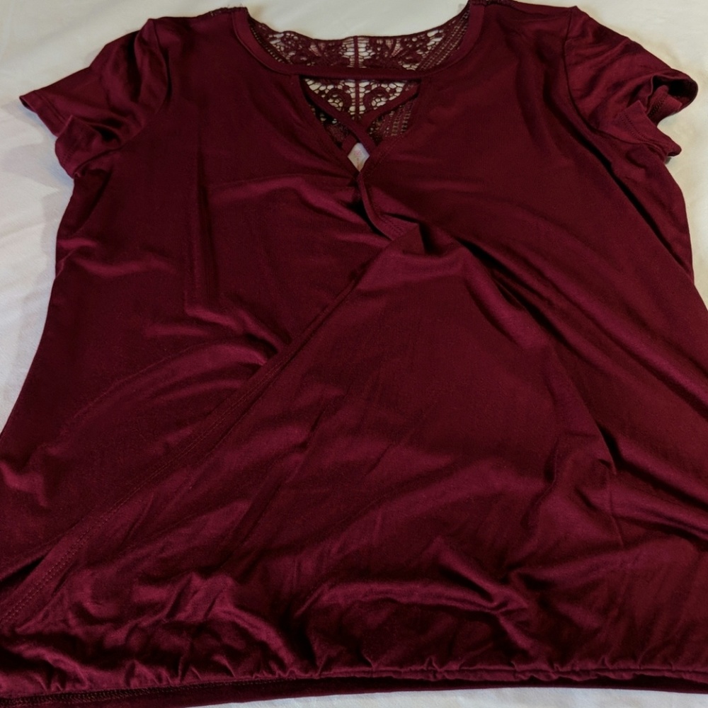 NWOT Short Sleeve Crossover Top